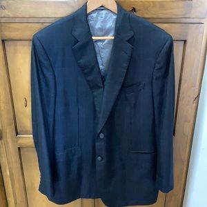 Mens Brioni Jacket,46,Navy subtle plaid,EUC